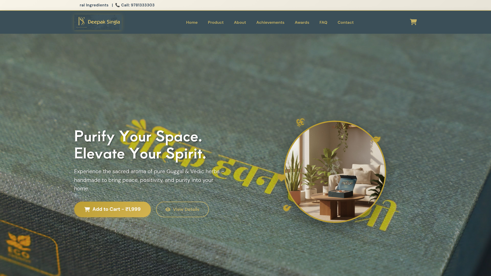 Divine by Deepak — Vedic Products - Bunty Arora Portfolio